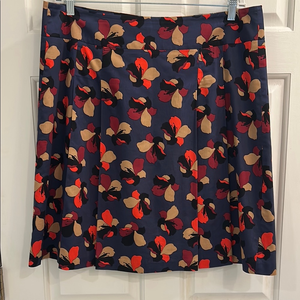 Ann Taylor Factory A-Line Skirt with Bold Floral Design